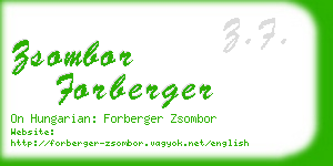 zsombor forberger business card